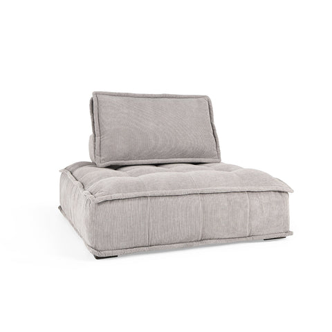 Classic Home Element Square Lounge Chair Gray Corduroy Model 53051437