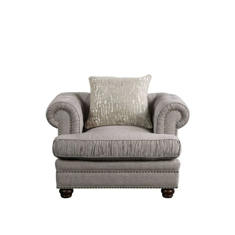 Gardenia Gray Fabric Chair Model 53097 By ACME Furniture