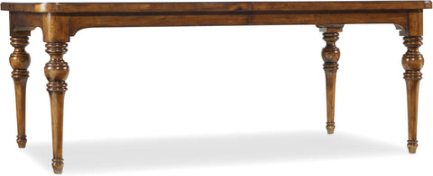 Hooker Furniture Casual Dining Tynecastle Rectangle Leg Dining Table with Two 18'' Leaves