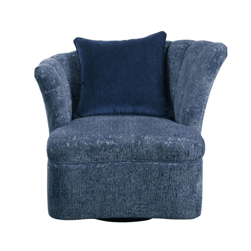 Kaffir Blue Fabric Chair Model 53272 By ACME Furniture