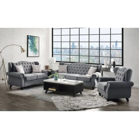 Hannes Gray Fabric Sofa Model 53280 By ACME Furniture
