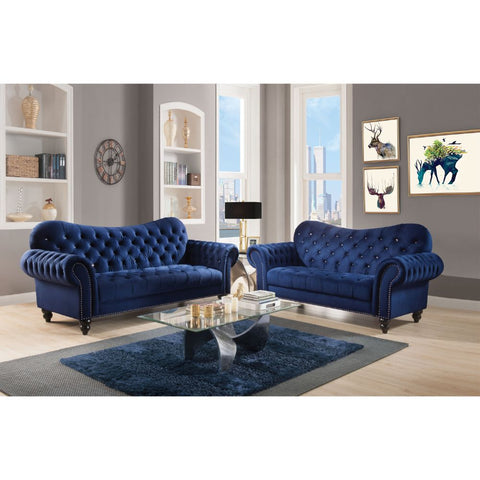 ACME Iberis Navy Velvet Iberis Sofa Model 53405