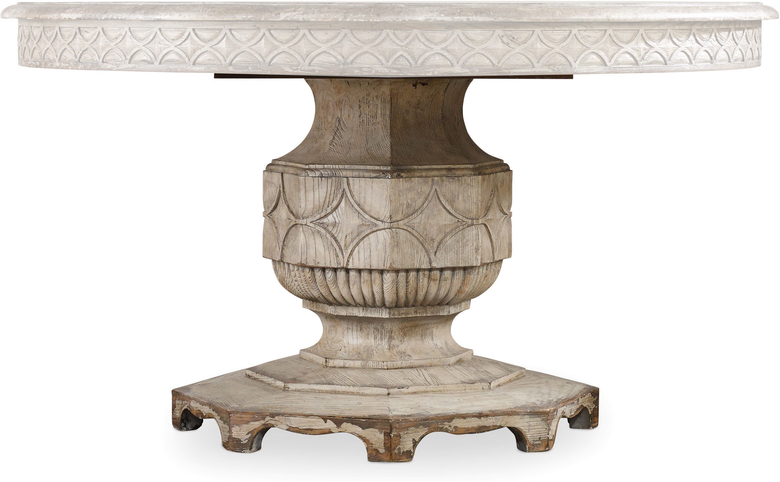 Hooker Furniture Casual Dining Chatelet Round Dining Table with One 20'' Leaf