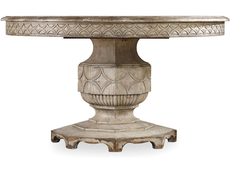 Hooker Furniture Casual Dining Chatelet Round Dining Table with One 20'' Leaf