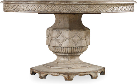 Hooker Furniture Casual Dining Chatelet Round Dining Table with One 20'' Leaf