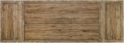 Hooker Furniture Casual Dining Chatelet Refectory Rectangle Trestle Dining Table with Two 22'' Leaves