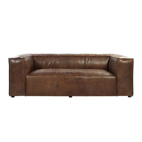 ACME Brancaster Retro Brown Top Grain Leather Brancaster Sofa Model 53545