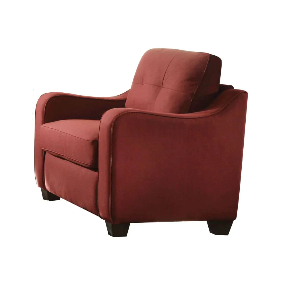 Cleavon II Red Linen Chair Model 53562 By ACME Furniture