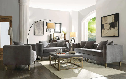 Sidonia Gray Velvet Sofa Model 53580 By ACME Furniture