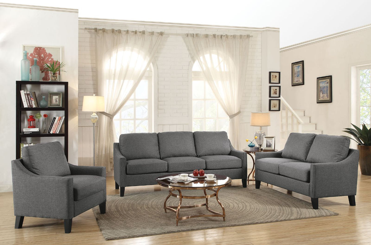 ACME Zapata Gray Linen Zapata Sofa Model 53755