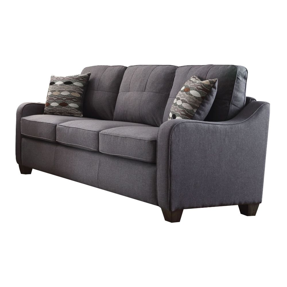 ACME Cleavon II Gray Linen Cleavon II Sofa Model 53790