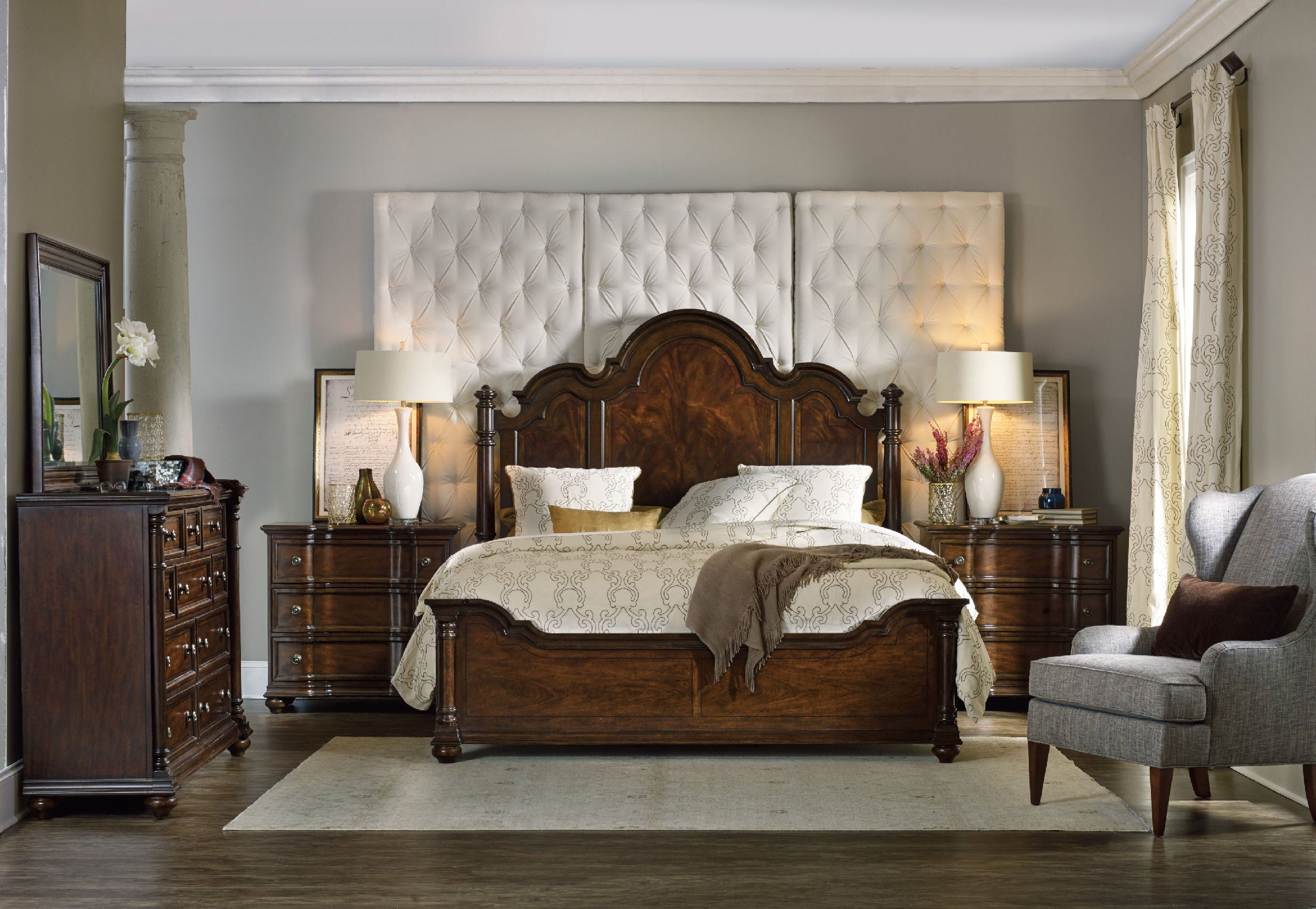 Hooker Furniture Bedroom Leesburg King Poster Bed