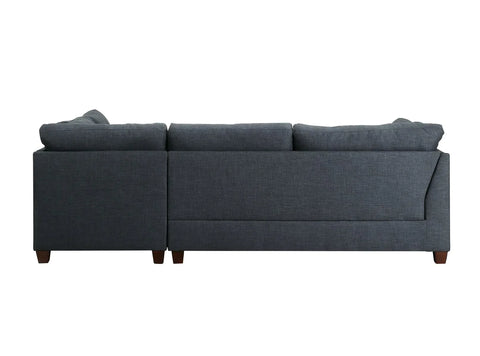 Laurissa Dark Blue Linen Sectional Sofa Model 54365 By ACME Furniture