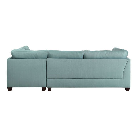 ACME Laurissa Light Teal Linen Laurissa Sectional Sofa Model 54395