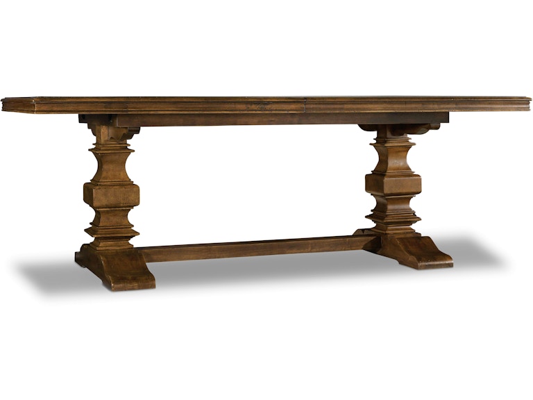 Hooker Furniture Casual Dining Archivist Trestle Table w/2-18in Leaves