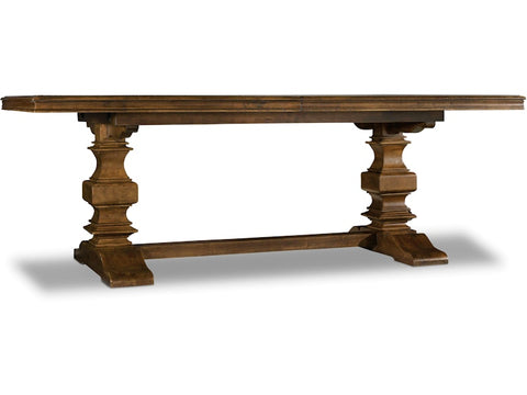 Hooker Furniture Casual Dining Archivist Trestle Table w/2-18in Leaves