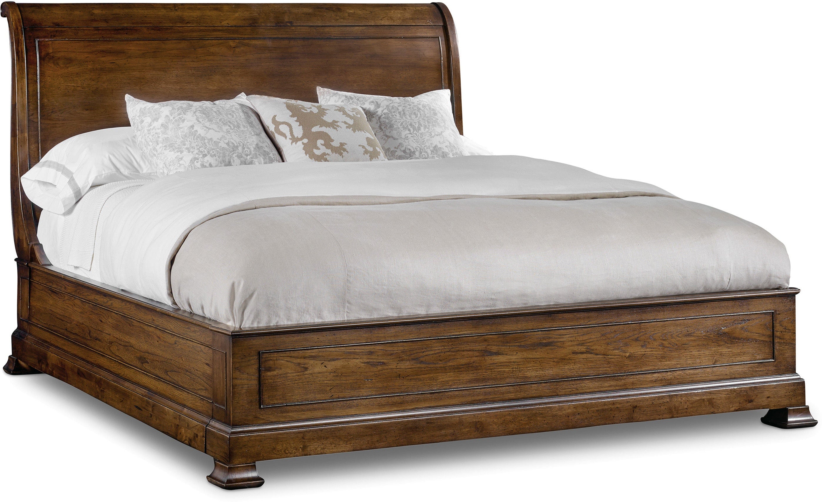 Hooker Furniture Bedroom Archivist Queen Sleigh Bed w/Low Footboard