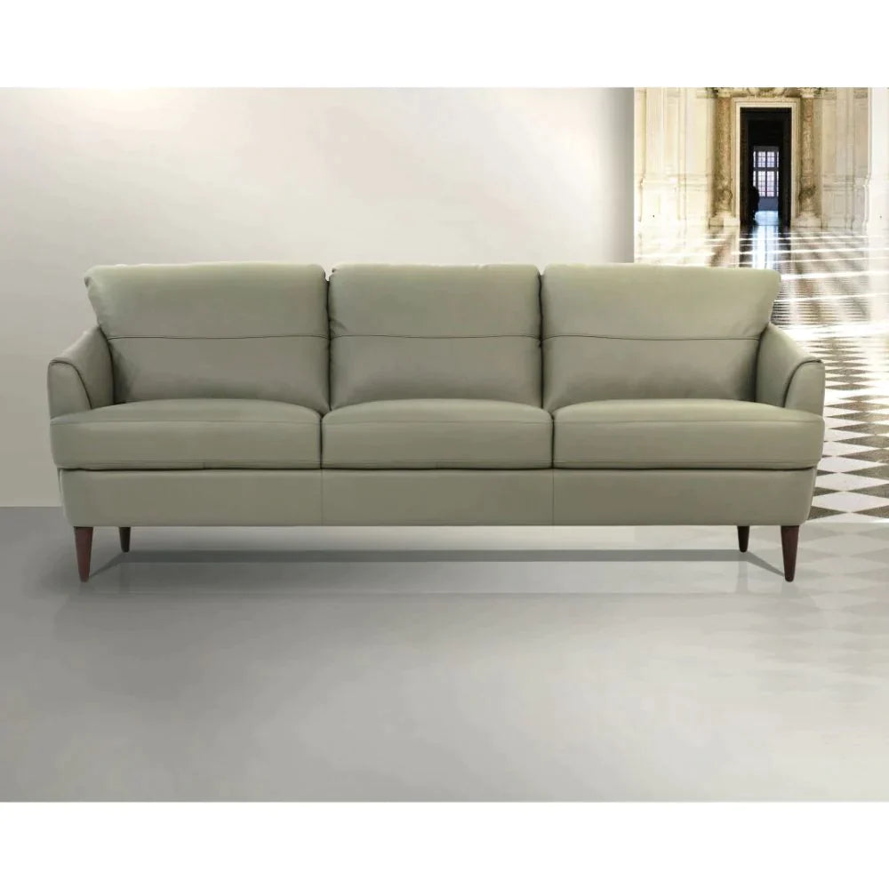 Helena Moss Green Leather Sofa Model 54570 By ACME Furniture