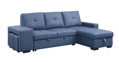 Strophios Blue Fabric Futon Model 54650 By ACME Furniture