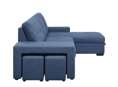 Strophios Blue Fabric Futon Model 54650 By ACME Furniture