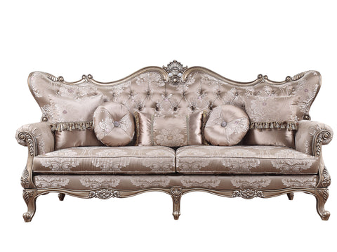 ACME Jayceon Fabric & Champagne Finish Jayceon Sofa Model 54865