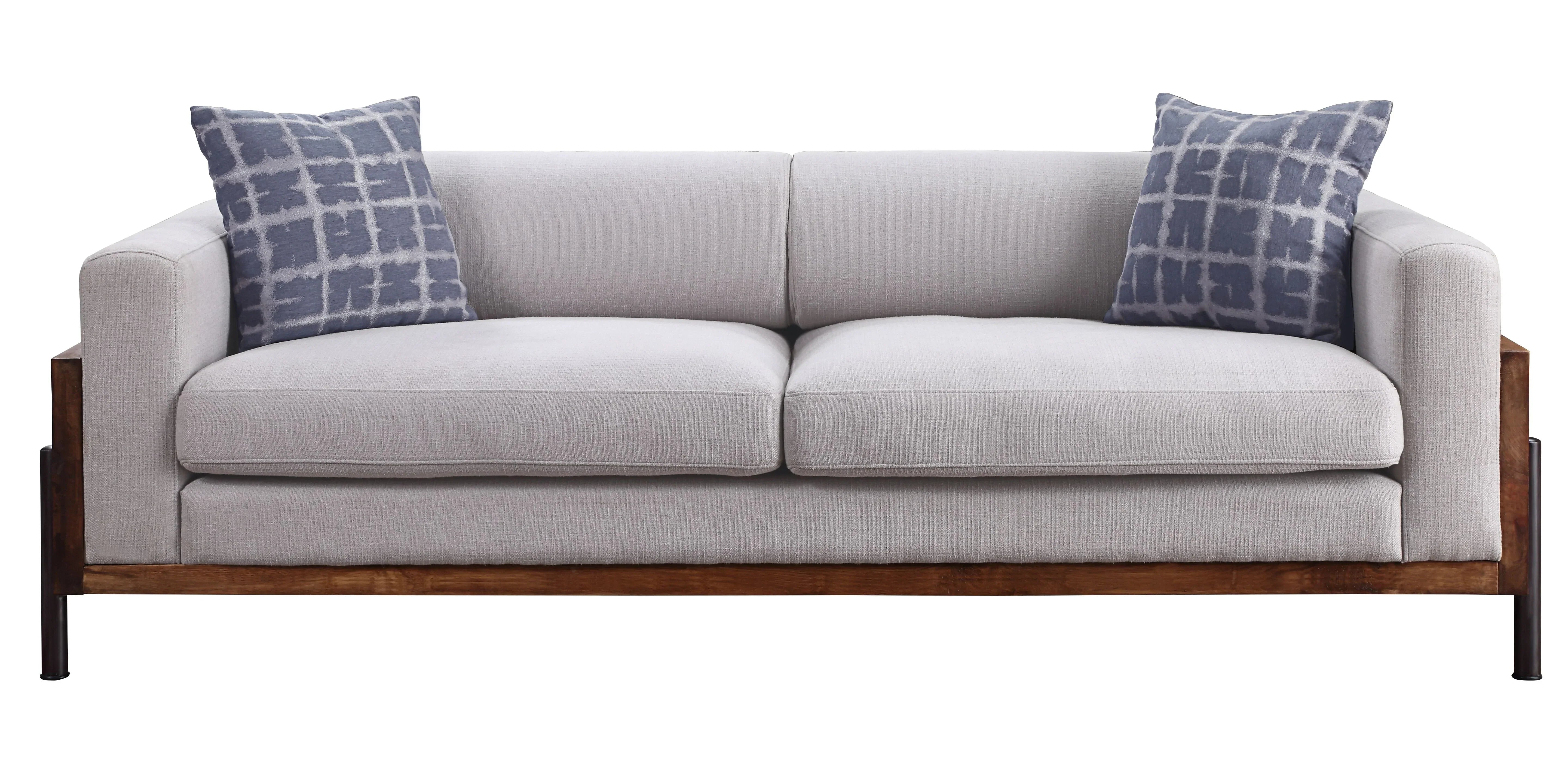 Pelton Fabric & Walnut Sofa Model 54890 By ACME Furniture