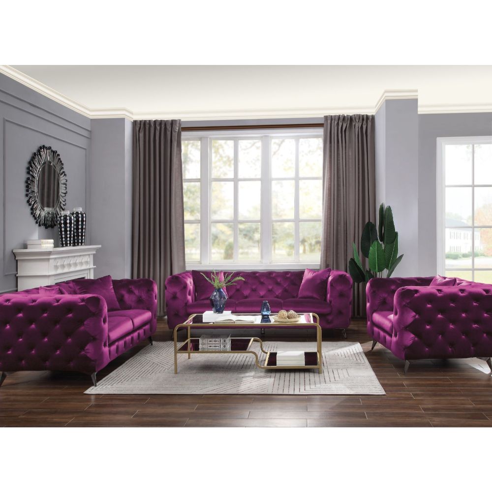 ACME Atronia Purple Velvet Atronia Sofa Model 54905