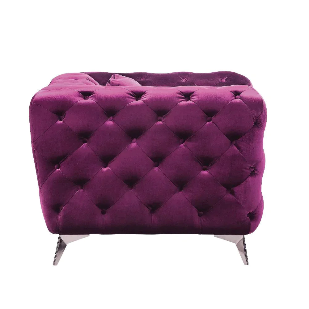 Atronia Purple Fabric Sofa Model 54905 By ACME Furniture