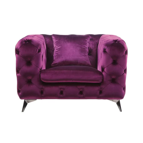 Atronia Purple Fabric Chair Model 54907 By ACME Furniture