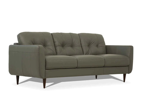 Radwan Pesto Green Leather Sofa Model 54960 By ACME Furniture