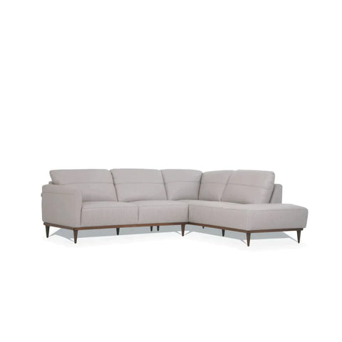 Tampa Pearl Gray Leather Sectional Sofa Model 54970 By ACME Furniture