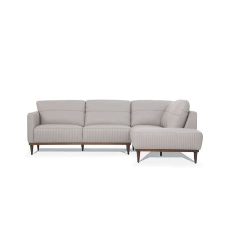 ACME Tampa Pearl Gray Leather Tampa Sectional Sofa Model 54970