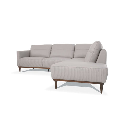 ACME Tampa Pearl Gray Leather Tampa Sectional Sofa Model 54970