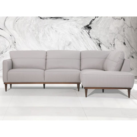 ACME Tampa Pearl Gray Leather Tampa Sectional Sofa Model 54970