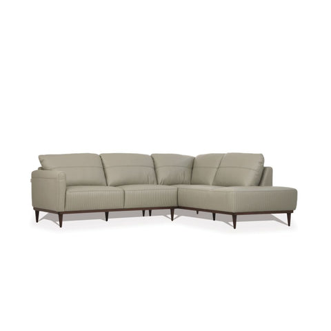 ACME Tampa Airy Green Leather Tampa Sectional Sofa Model 54975