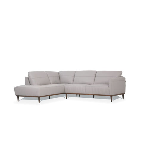 ACME Tampa Pearl Gray Leather Tampa Sectional Sofa Model 54990