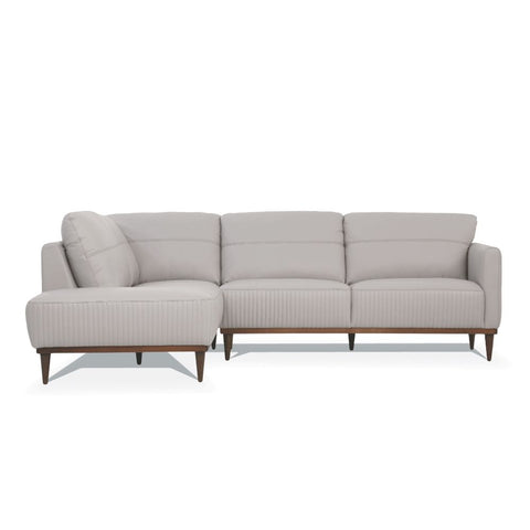 ACME Tampa Pearl Gray Leather Tampa Sectional Sofa Model 54990