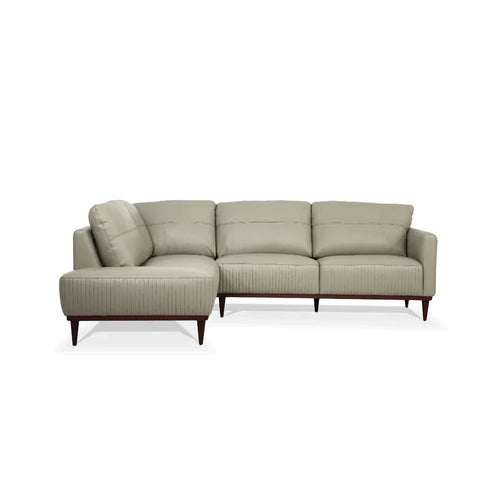 Tampa Airy Green Leather Sectional Sofa Model 54995 By ACME Furniture