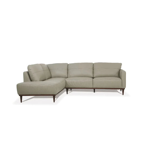 Tampa Airy Green Leather Sectional Sofa Model 54995 By ACME Furniture