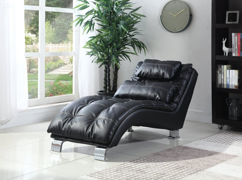 Coaster Dilleston Upholstered Chaise Black Model 550075