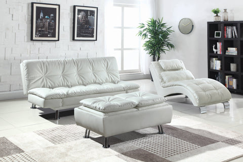 Coaster Dilleston Upholstered Chaise White Model 550078
