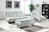 Coaster Dilleston Upholstered Chaise White Model 550078