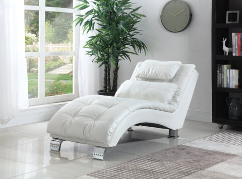 Coaster Dilleston Upholstered Chaise White Model 550078
