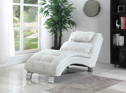 Coaster Dilleston Upholstered Chaise White Model 550078