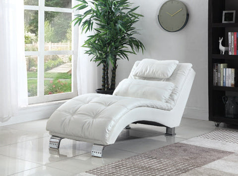 Coaster Dilleston Upholstered Chaise White Model 550078