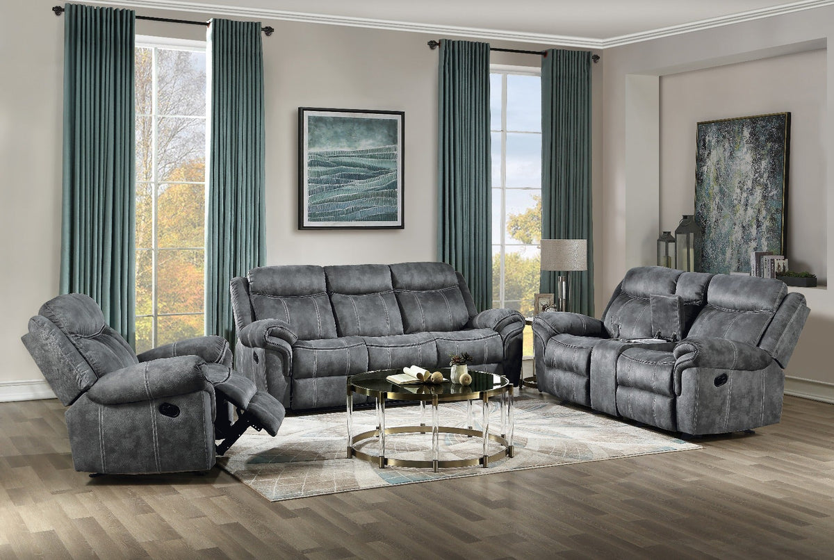 ACME Zubaida Two Tone Gray Velvet Zubaida Sofa Model 55025