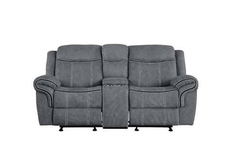 ACME Zubaida Two Tone Gray Velvet Zubaida Loveseat Model 55026