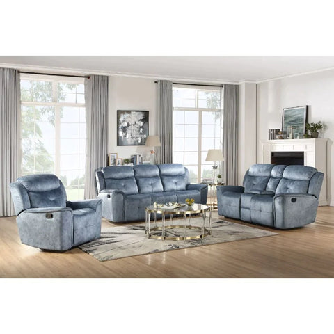 Mariana Silver Blue Fabric Loveseat Model 55036 By ACME Furniture