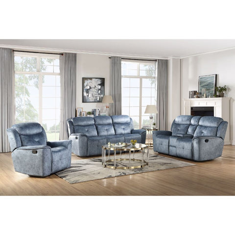 ACME Mariana Silver Blue Fabric Mariana Sofa Model 55035