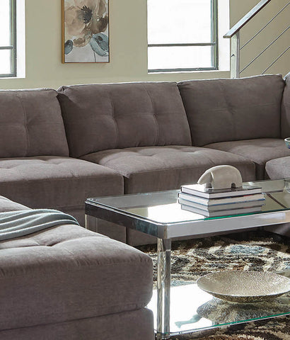 Coaster Claude Tufted Cushion Back Armless Chair Dove Model 551004